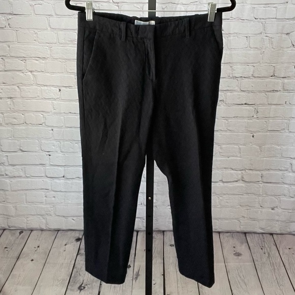 Gap Black Tailored Crop Pants Size 2R Stretch - Picture 1 of 4